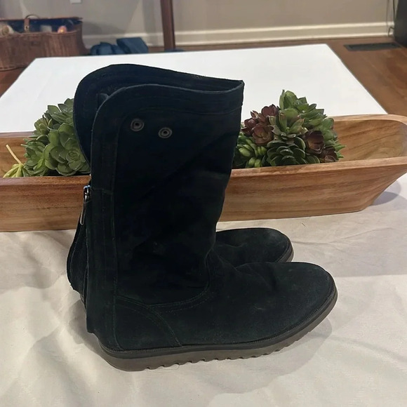 Aquatalia Perdi Weatherproof water proof Black Suede Cuff Ankle Boot women’s 8 - Picture 3 of 8